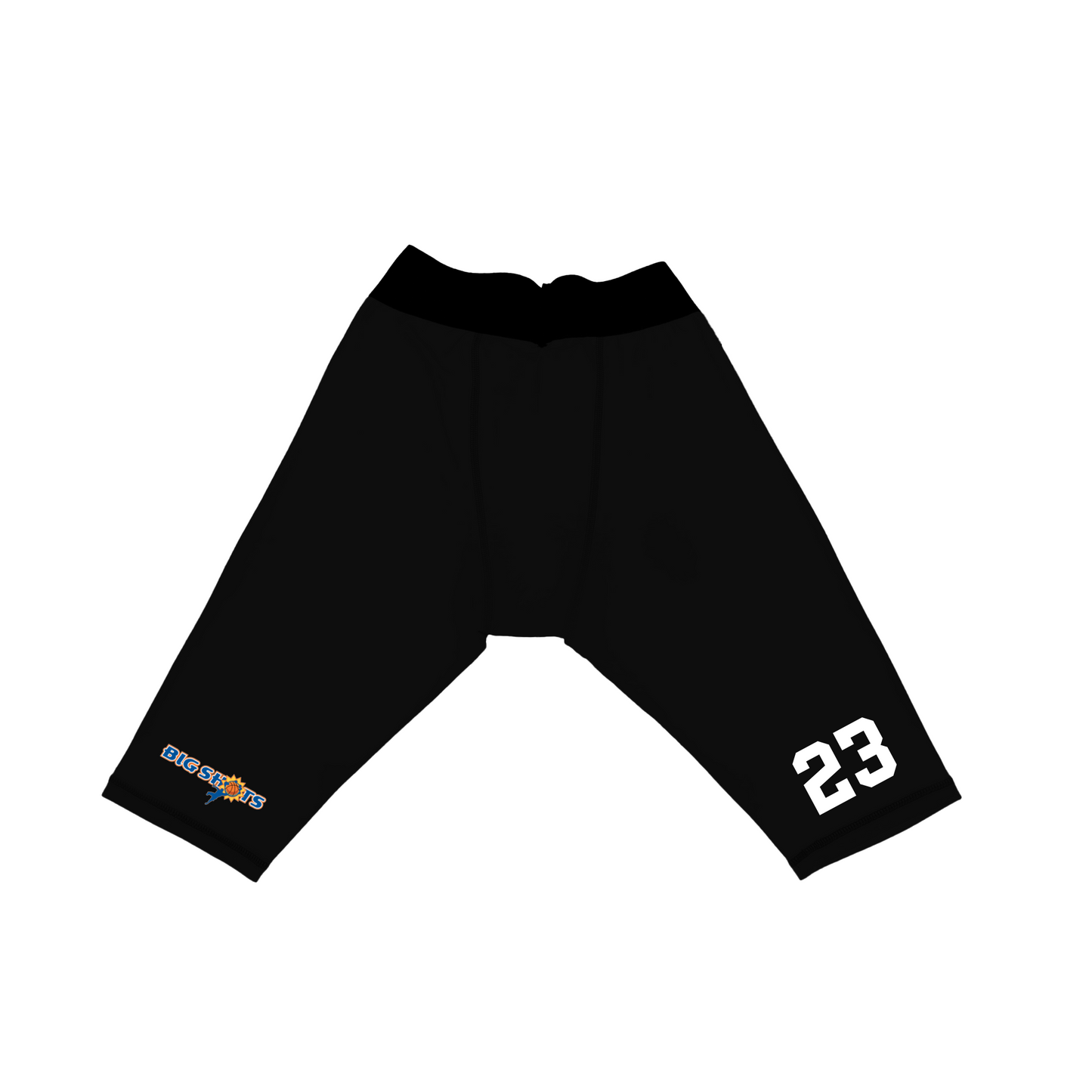 Big Shots Logo Number Compression Shorts Black