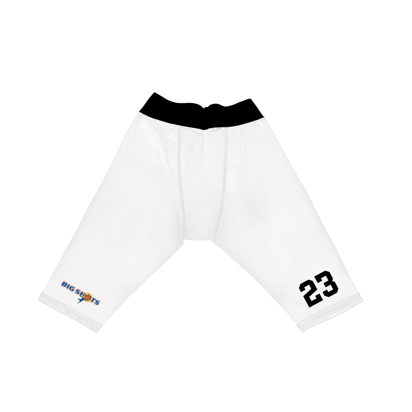 Big Shots Logo Number Compression Shorts White