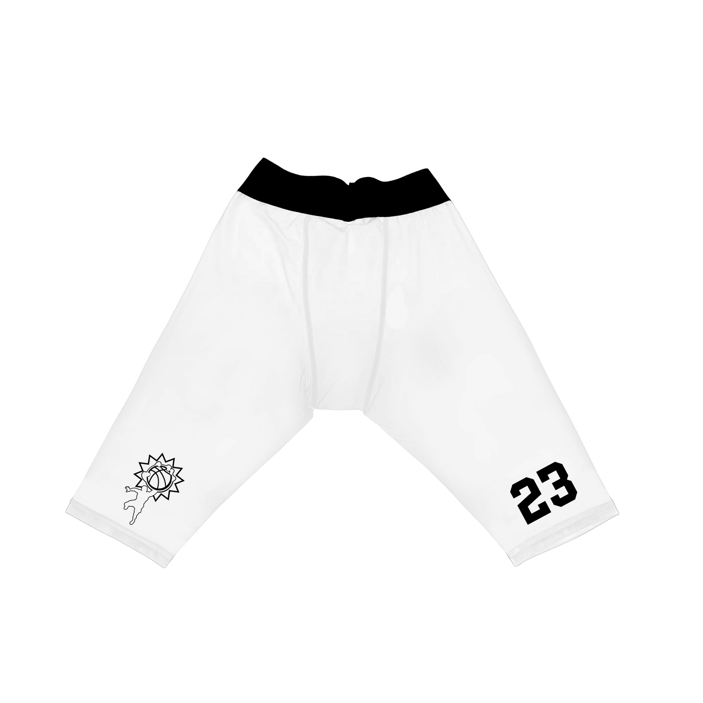 Big Shots Big Logo Black Number Compression Shorts White