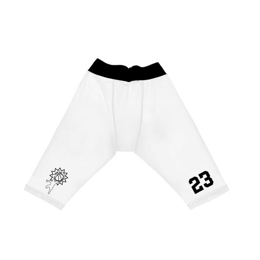 Big Shots Big Logo Black Number Compression Shorts White