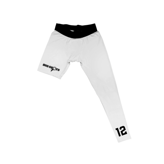 Black Logo Number One Leg White