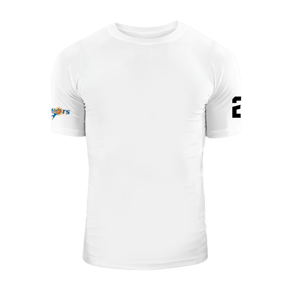 Logo Number Compression Shirt White