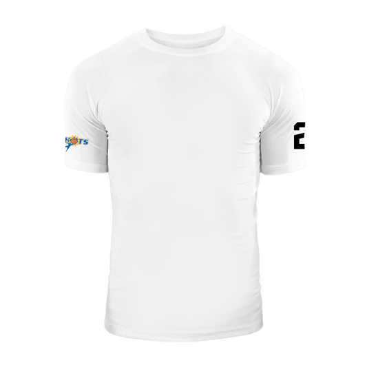 Logo Number Compression Shirt White